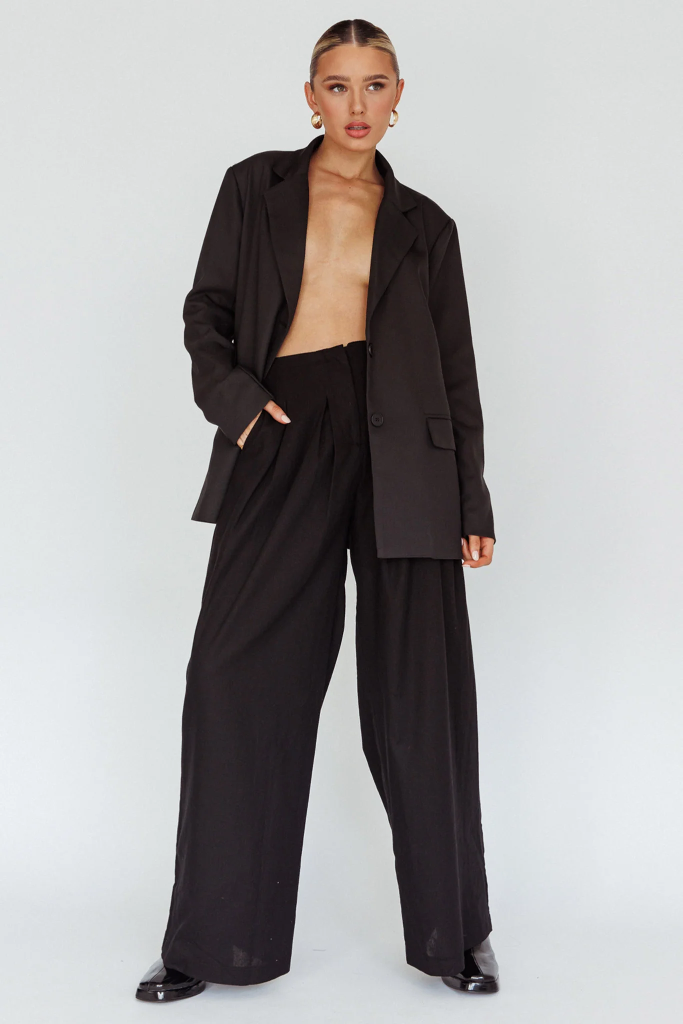 Sloan Side Pocket Trouser Pants Black