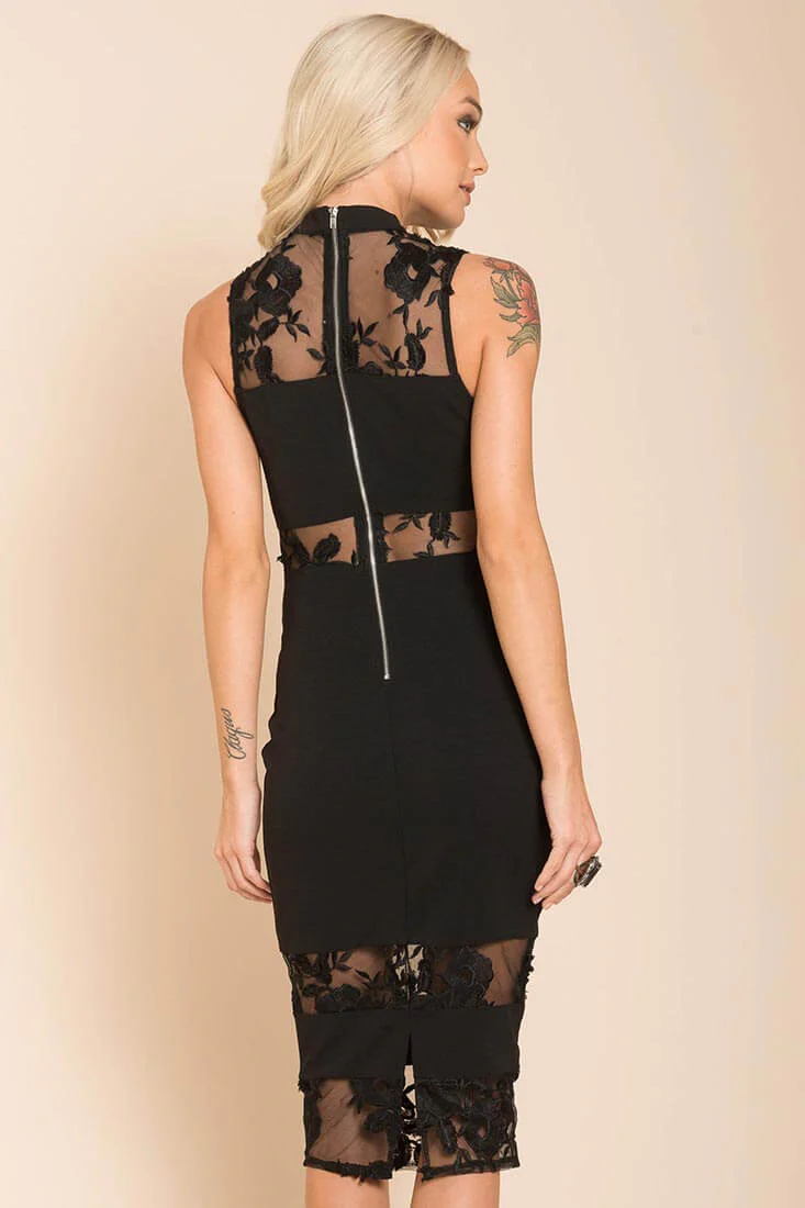 Drea Bodycon Cutout Club Dress Black