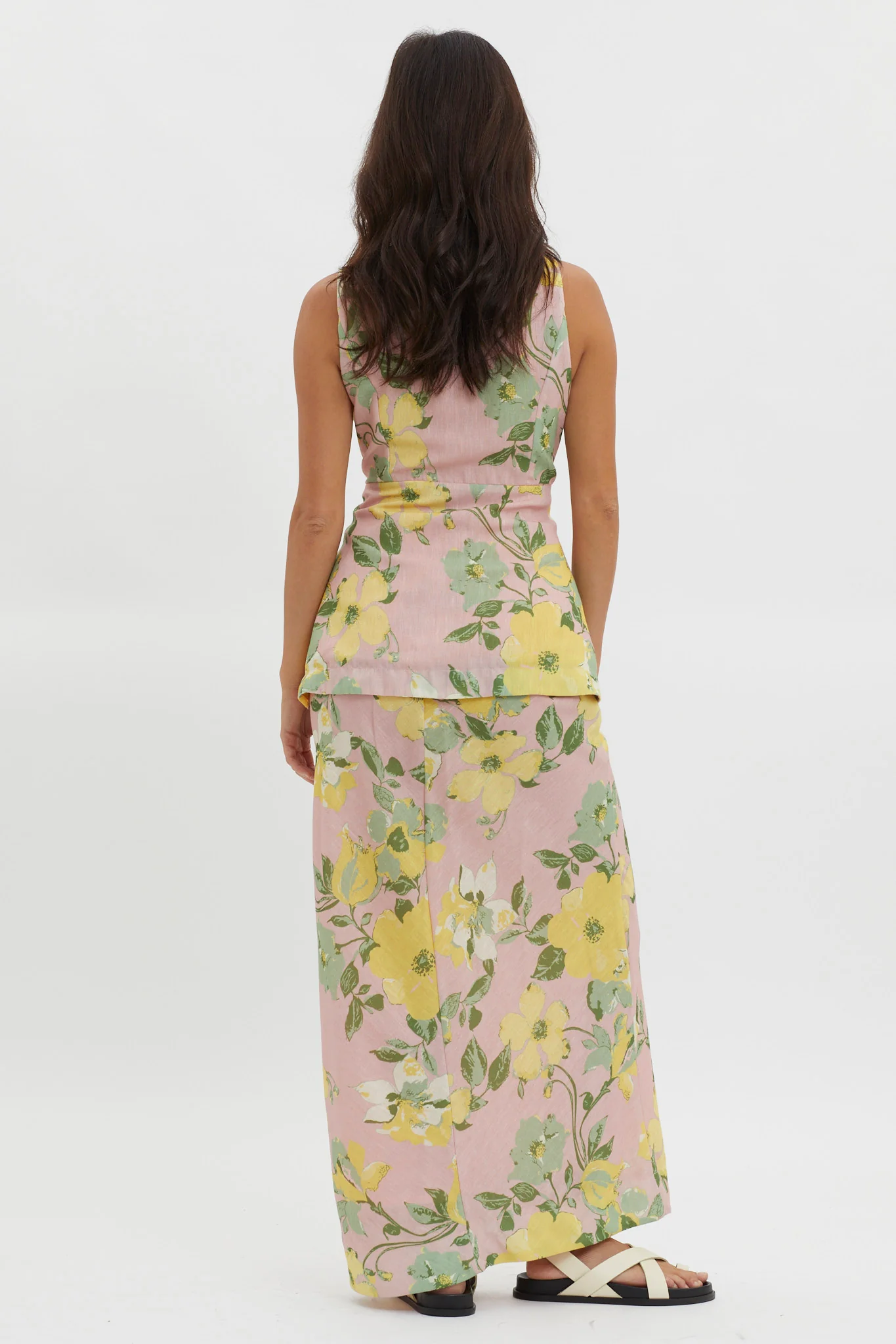 Philomena Midi Skirt Floral Blush