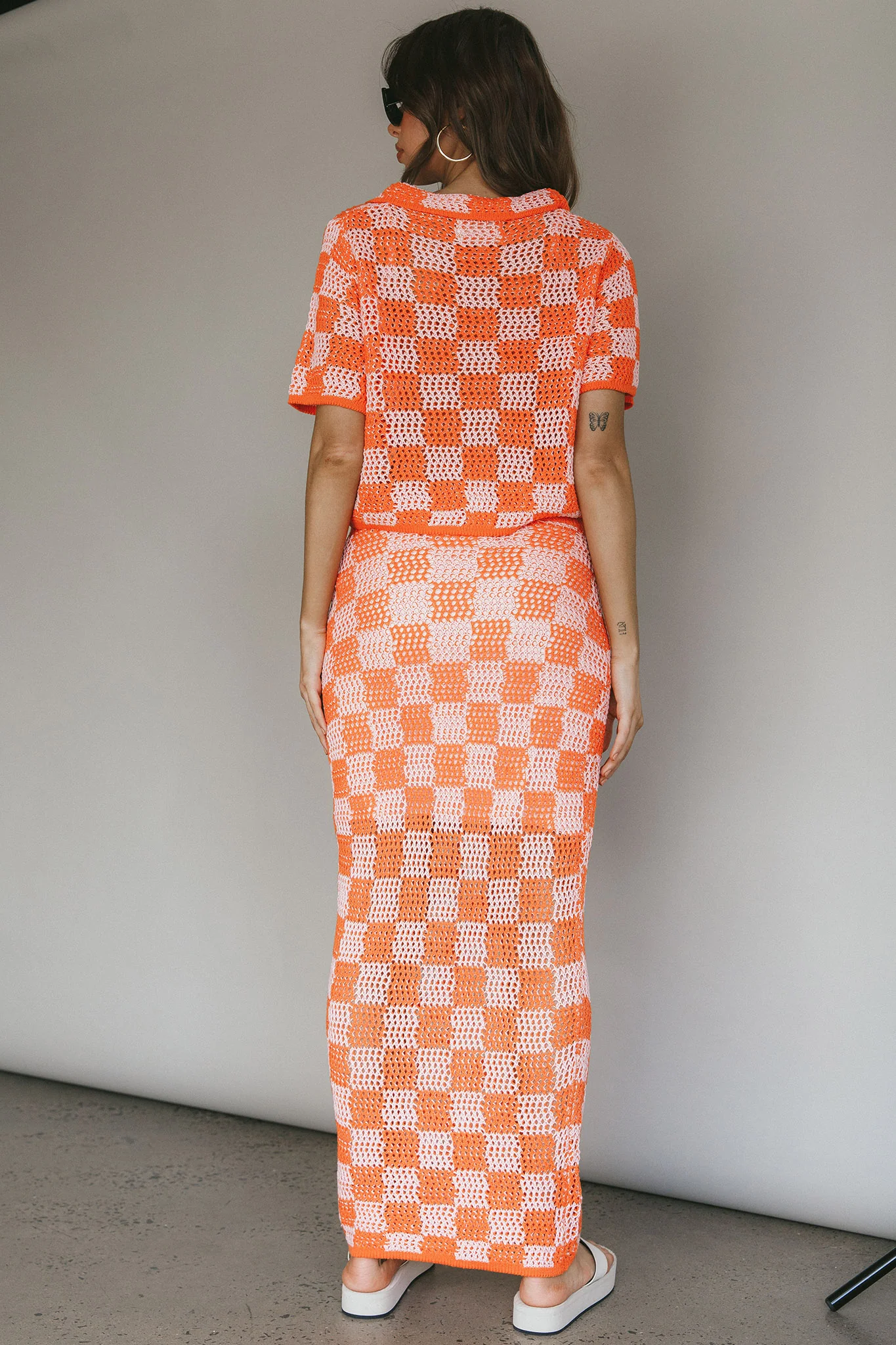 Byron Bay Crochet Maxi Skirt Sunset