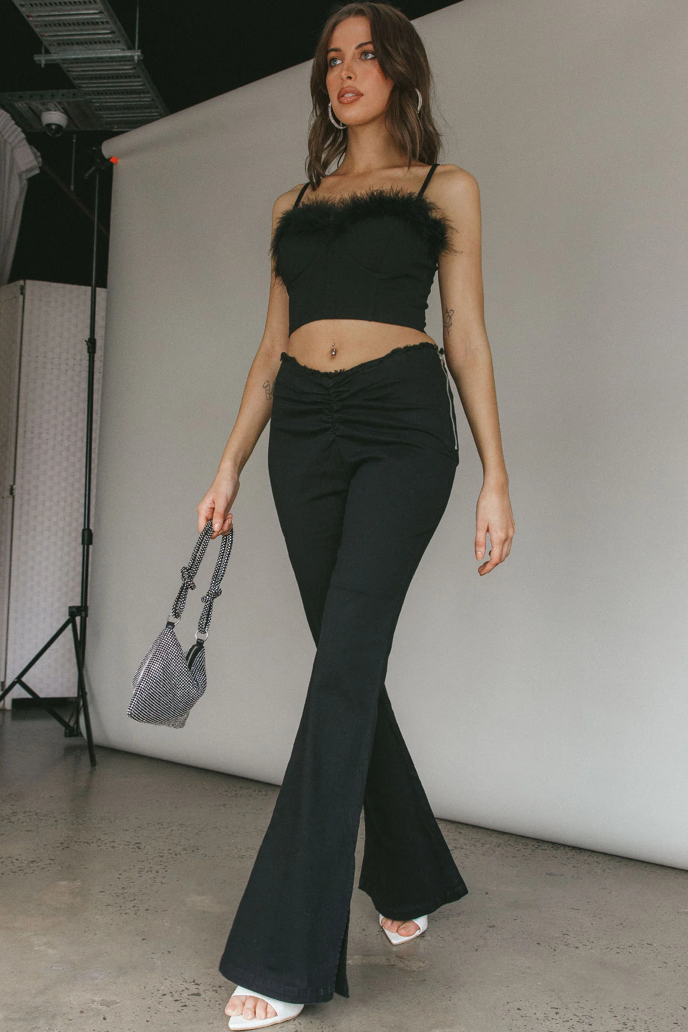 Mahla Flared Pants Black