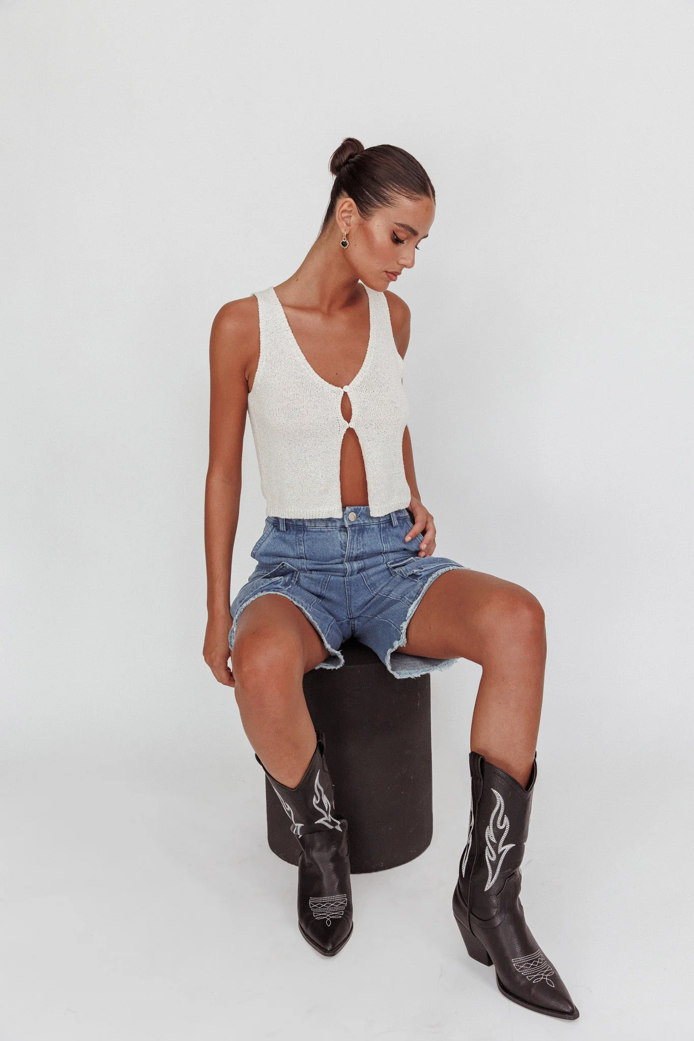 Tardy Cargo Short Jorts Denim