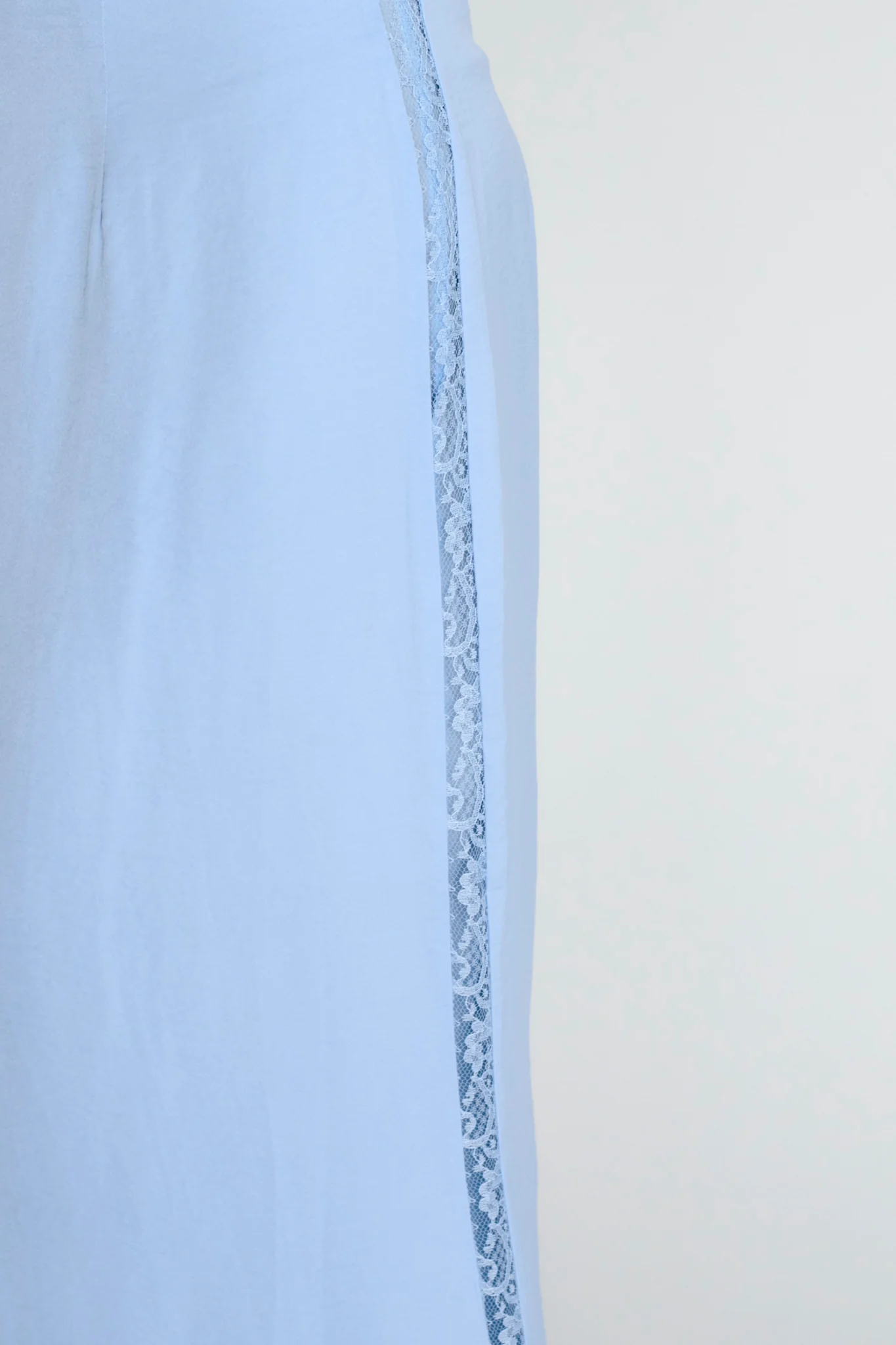 Pammy Lace Trim Maxi Skirt Cloud Blue