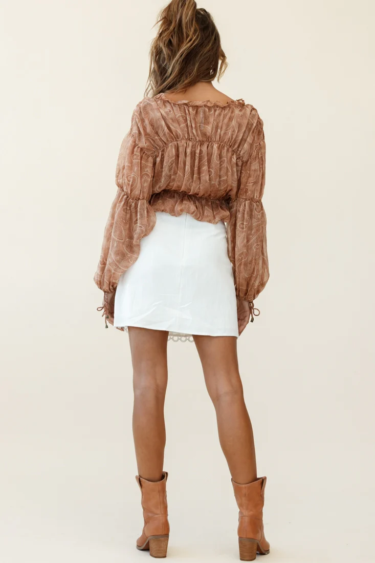 Dinah Crochet Overlay Skirt White