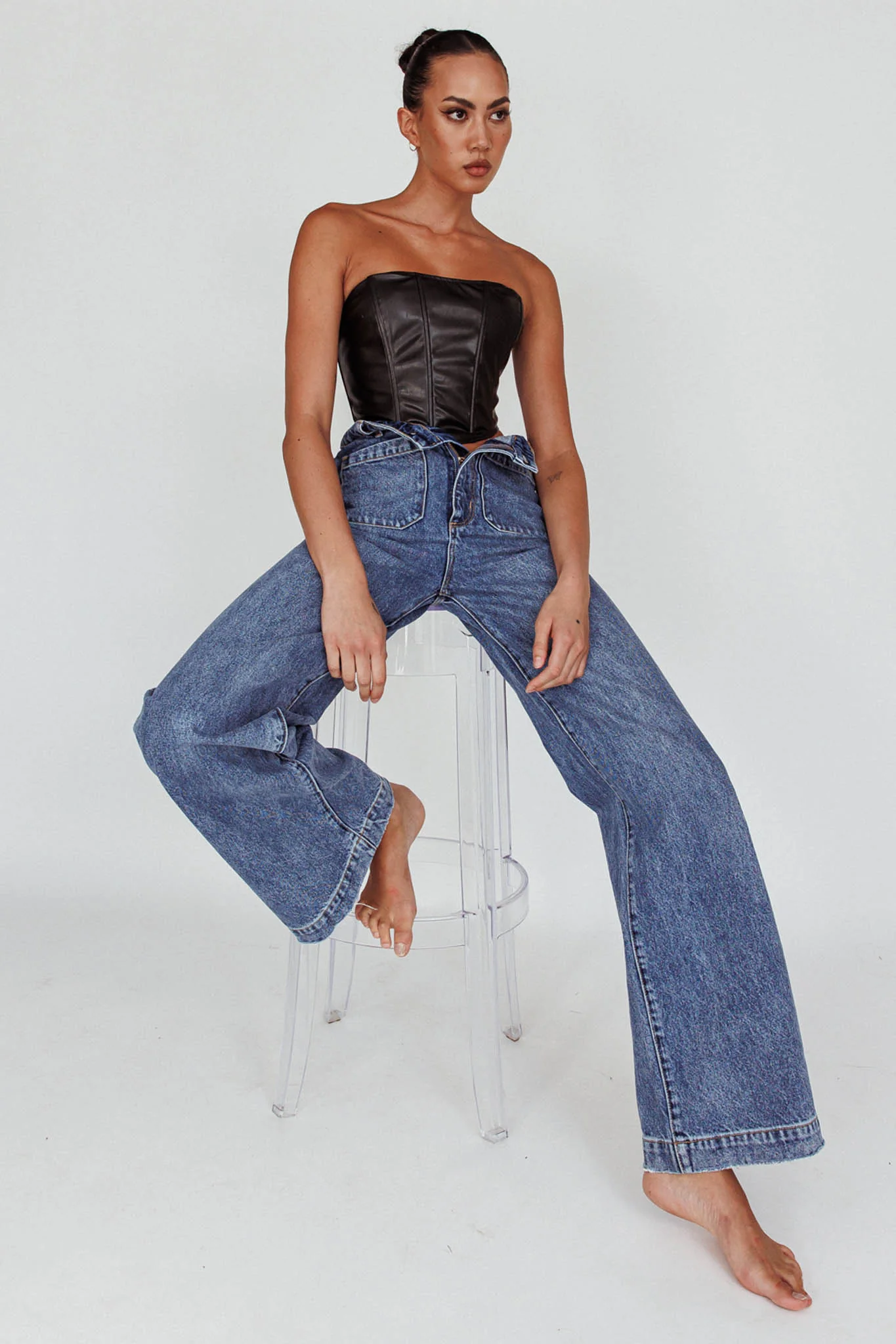 ROLLA'S Sailor Jean Janet Recycled Mid Vintage Blue