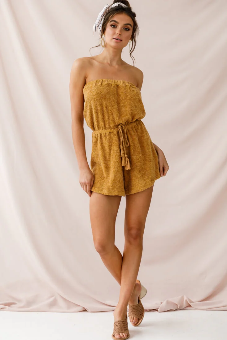 Margie Terry Cloth Romper Ginger