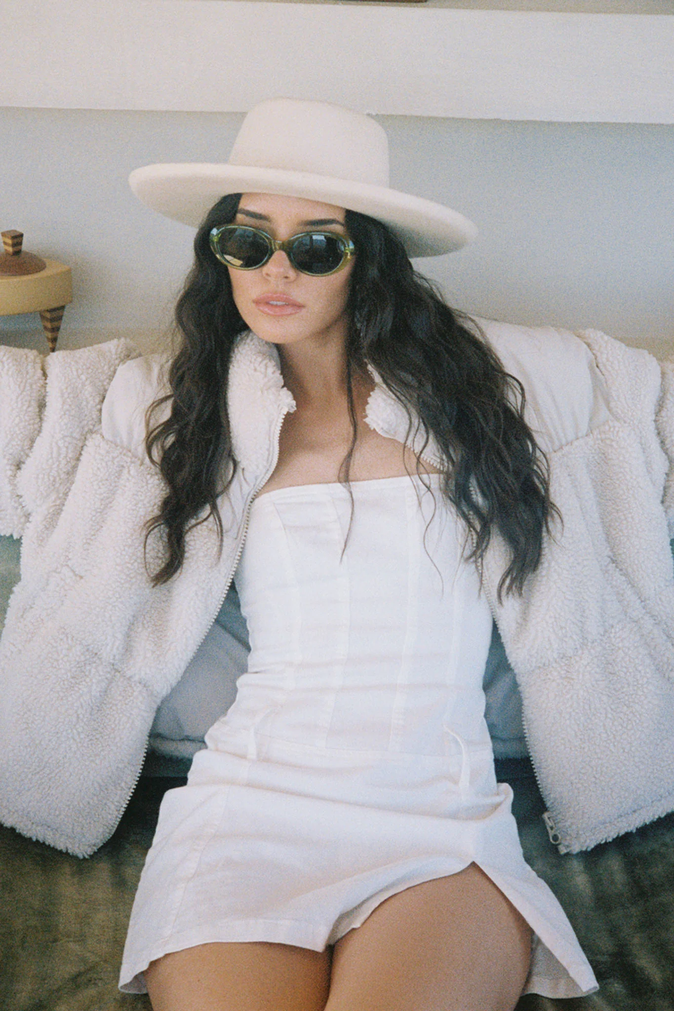 Thrill Seeker Belted Mini Dress White