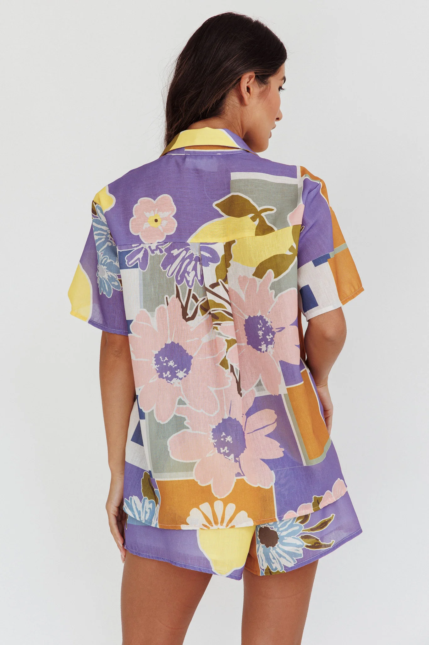 Swing Of Things Pocket Shirt Citrus Lilac