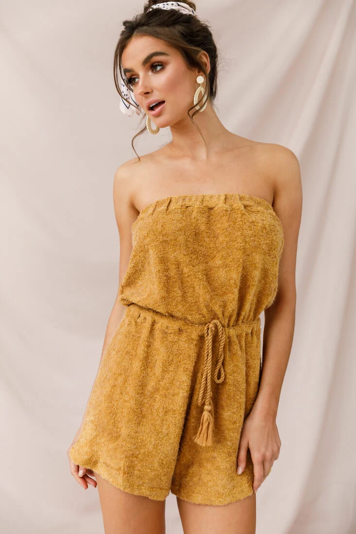 Margie Terry Cloth Romper Ginger