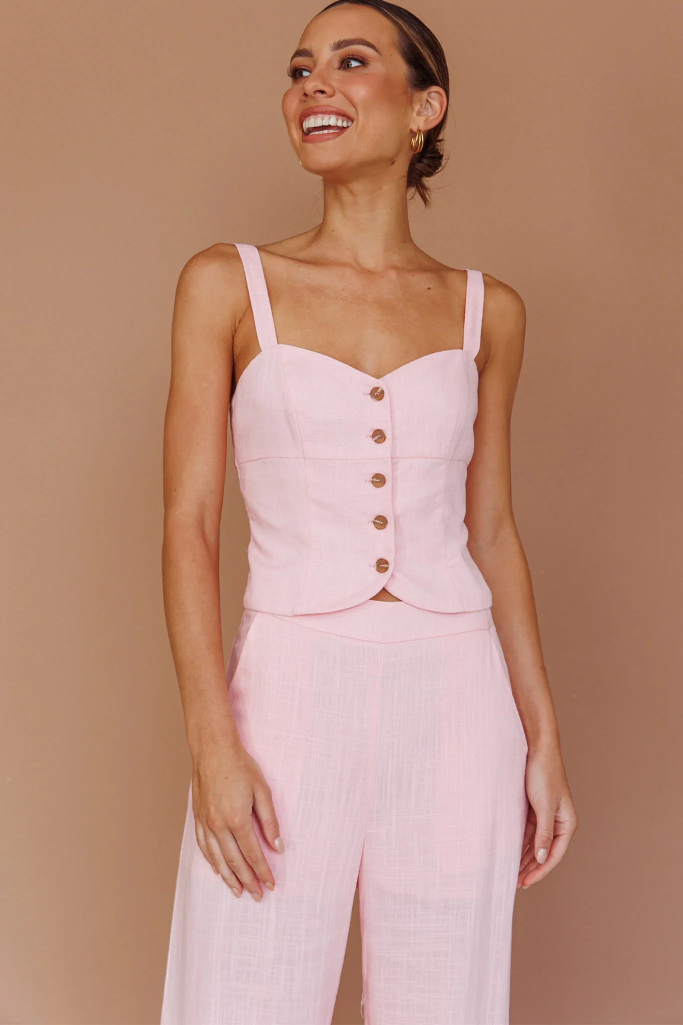 Play It Cool Wide Leg Pants Pink