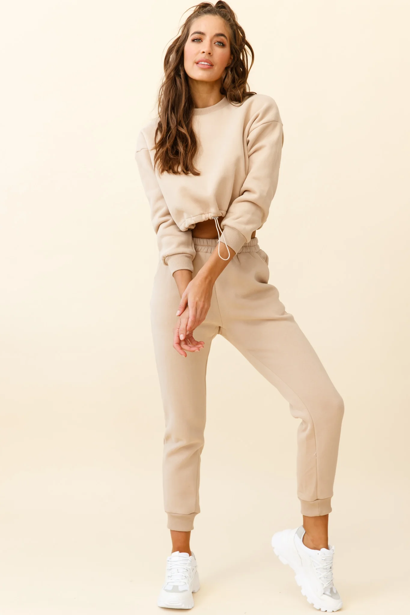 Monterey Elasticated Waist Jogger Pants Tan