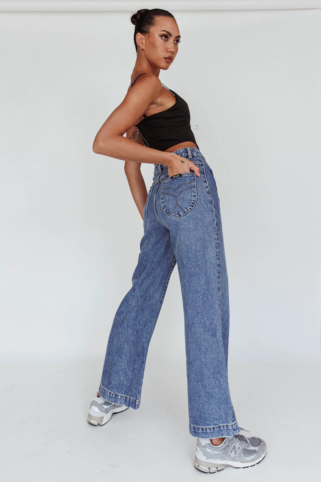 ROLLA'S Sailor Jean Janet Recycled Mid Vintage Blue