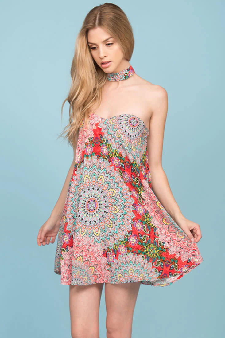 Delia Festival Dress Red