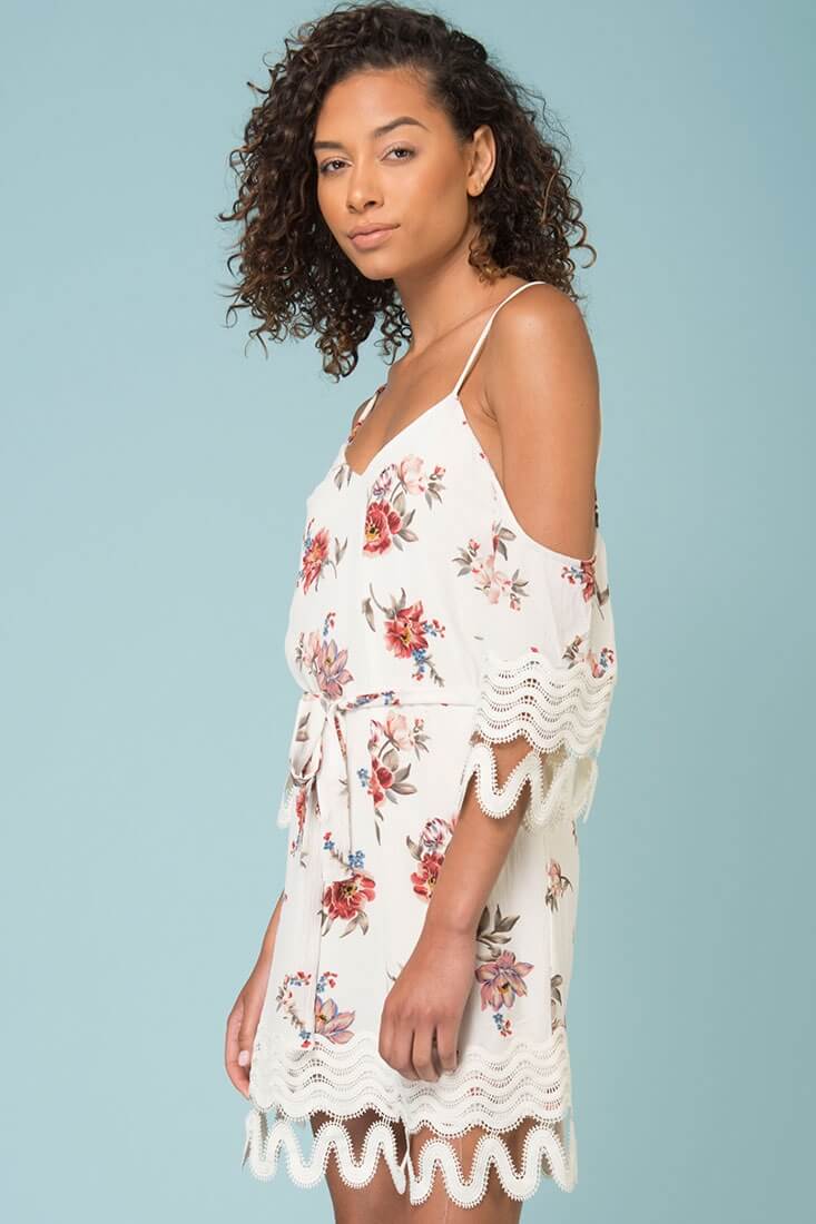 Jocelyn Cold Shoulder Dress White