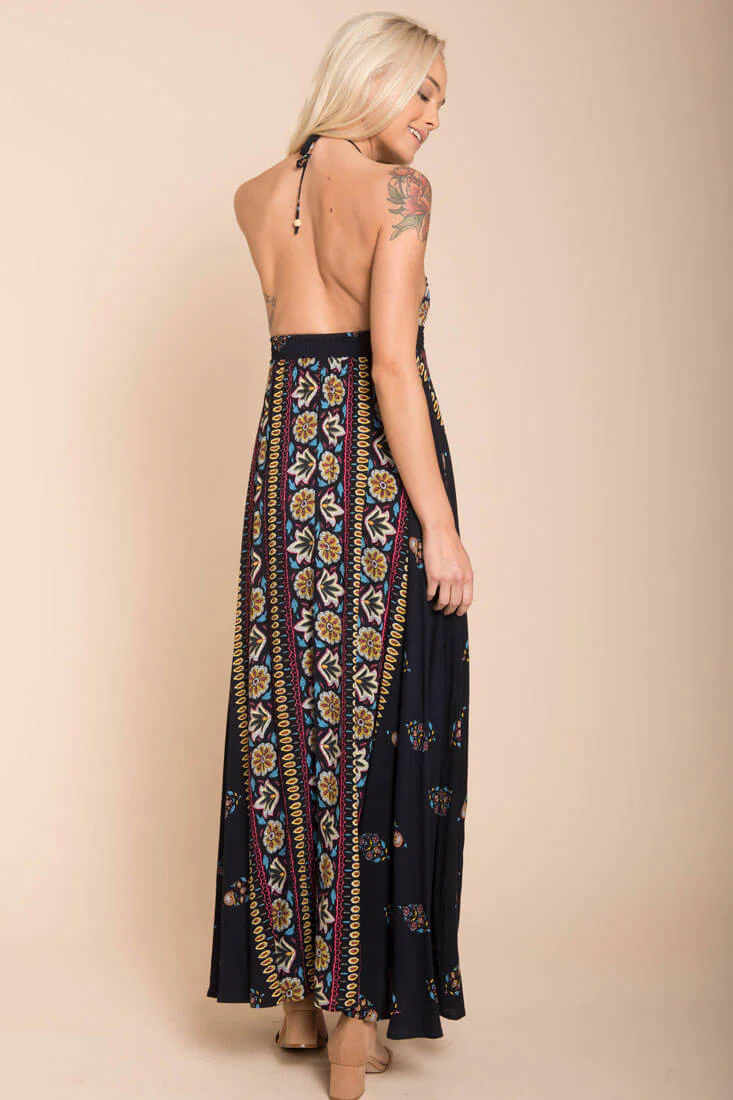 Shaylene Brunch Maxi Dress Navy