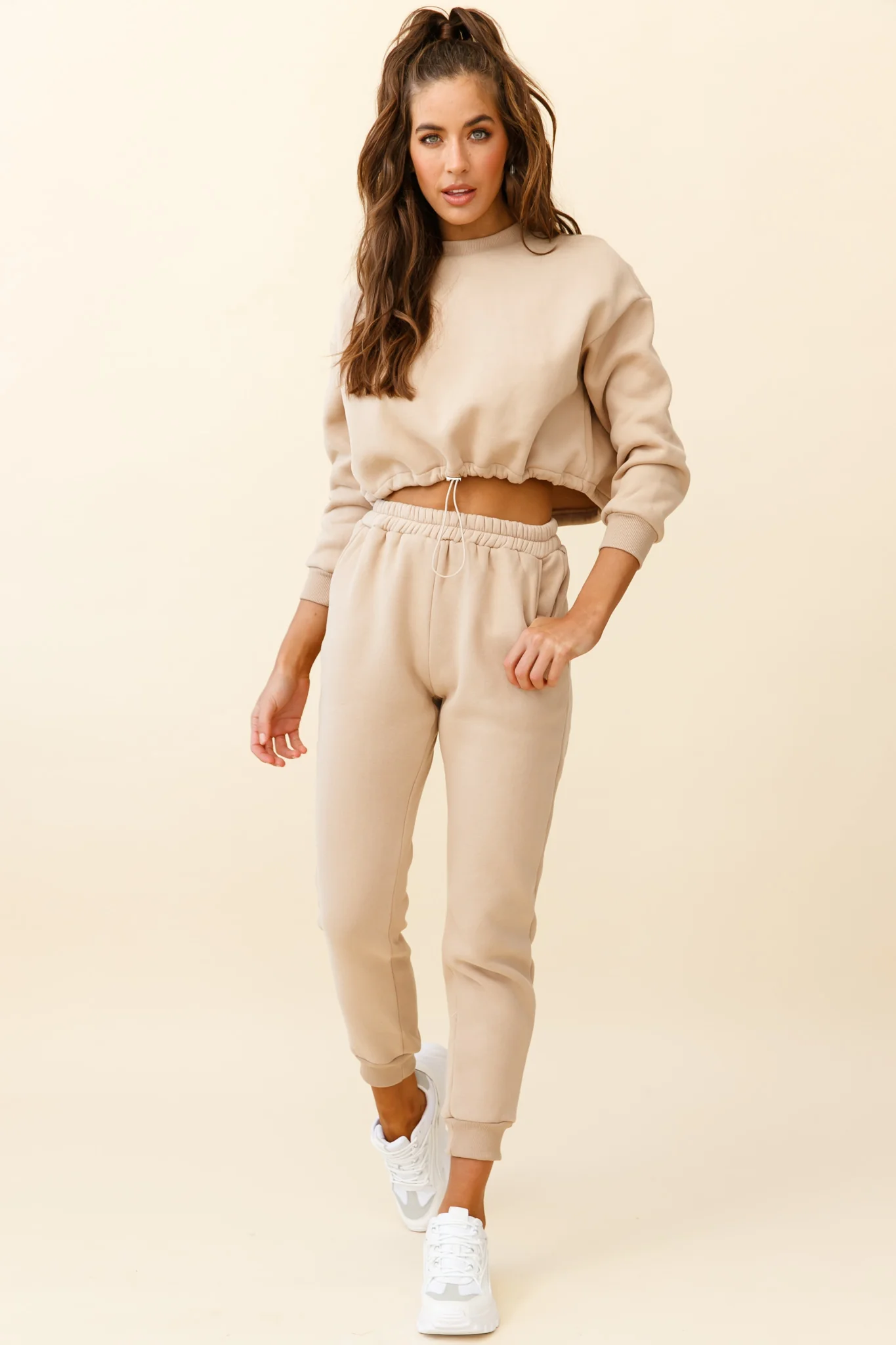 Monterey Elasticated Waist Jogger Pants Tan