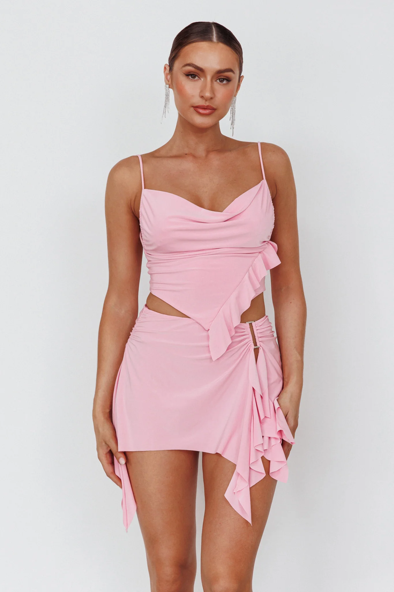 Such A Tease Split Mini Skirt Pink