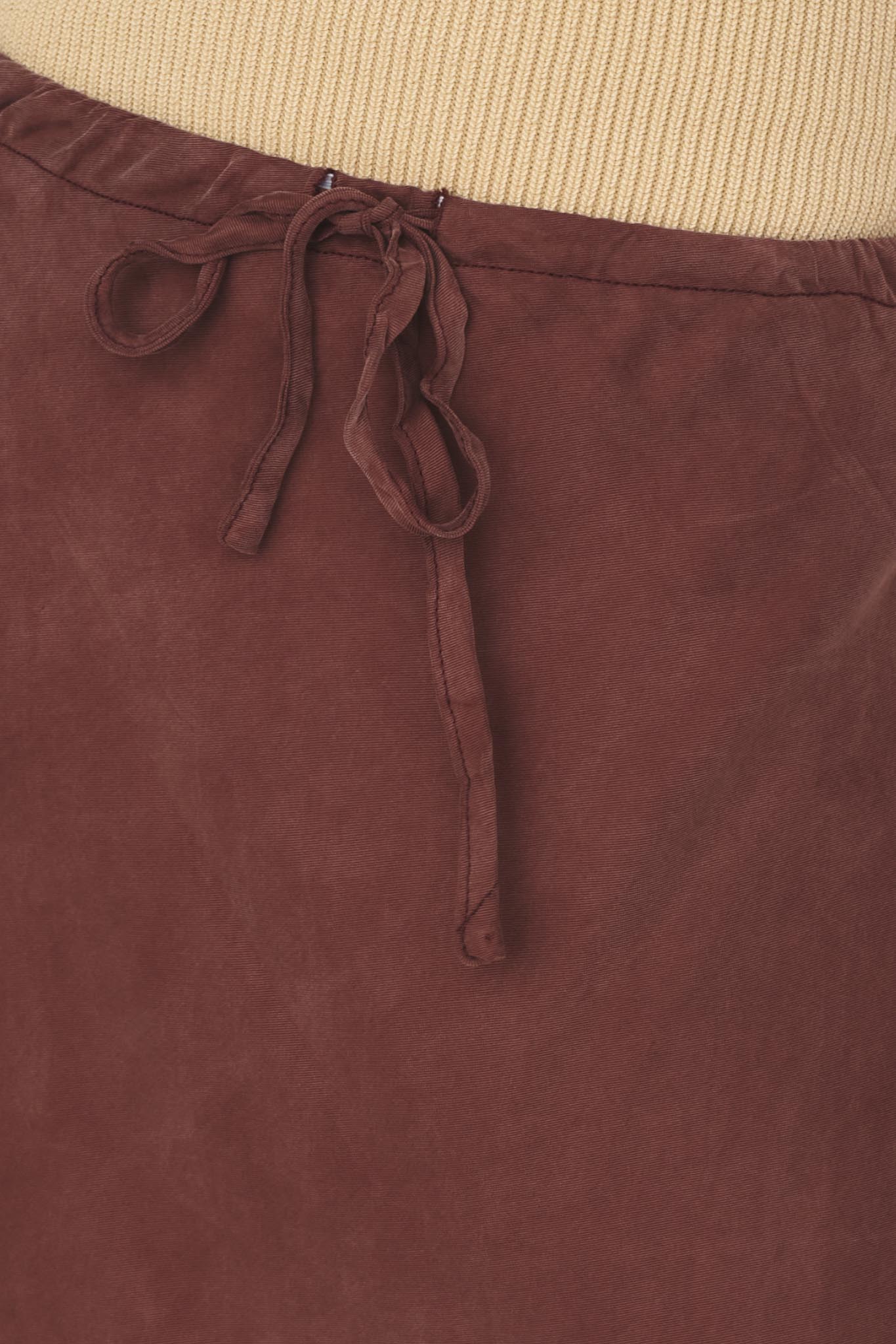 Merisa Drawstring Midi Skirt Choco