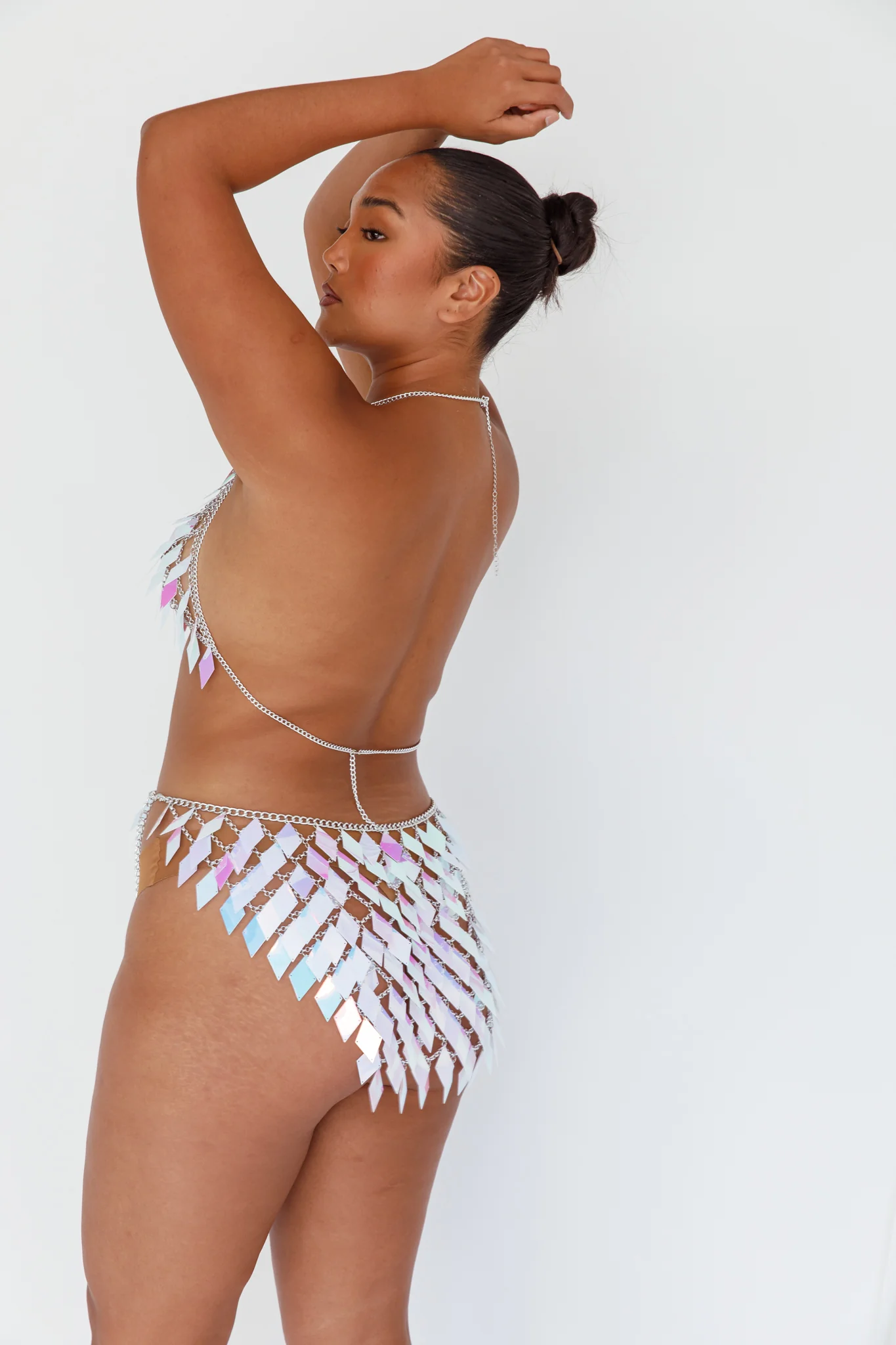 River Festival Shiny Sequins 2 Piece Set Purple