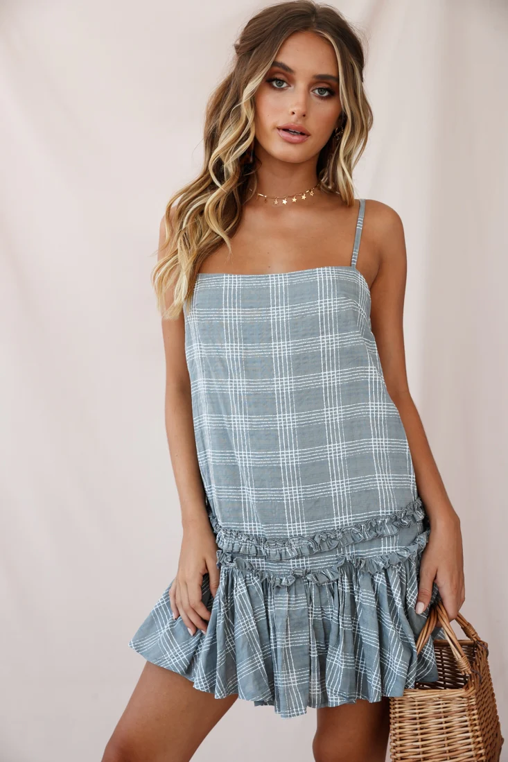 Zelda Dropped Waist Shift Dress Khaki