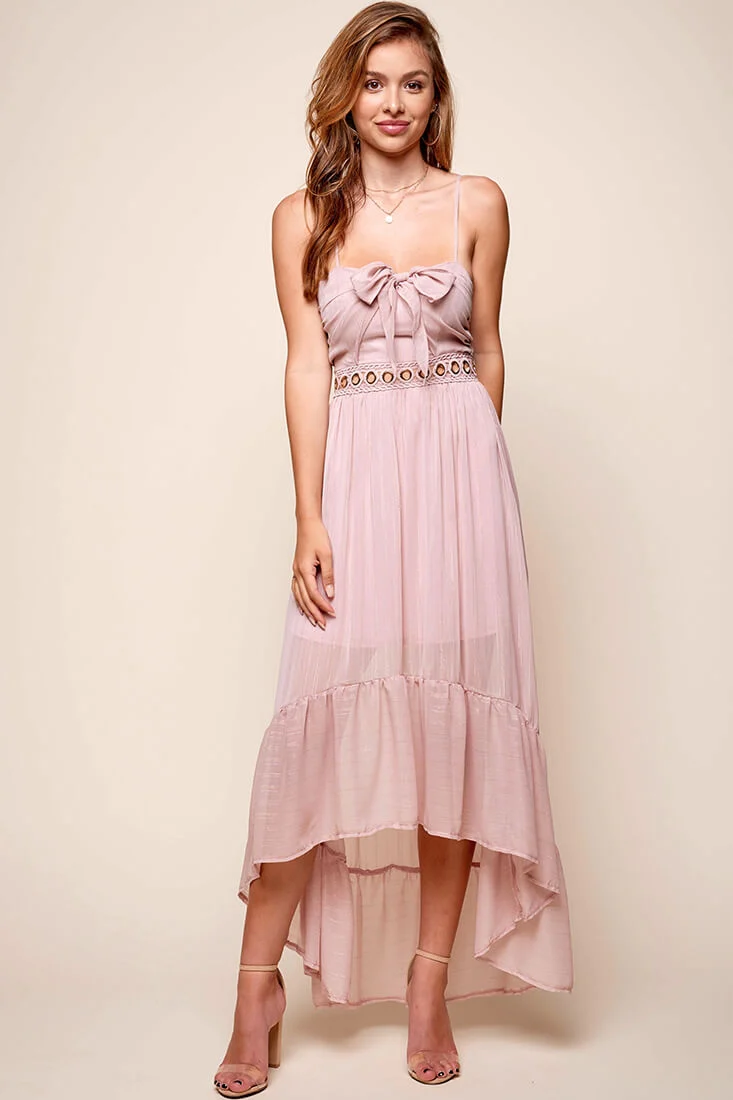 Riviera High-Low Hem Dress Blush