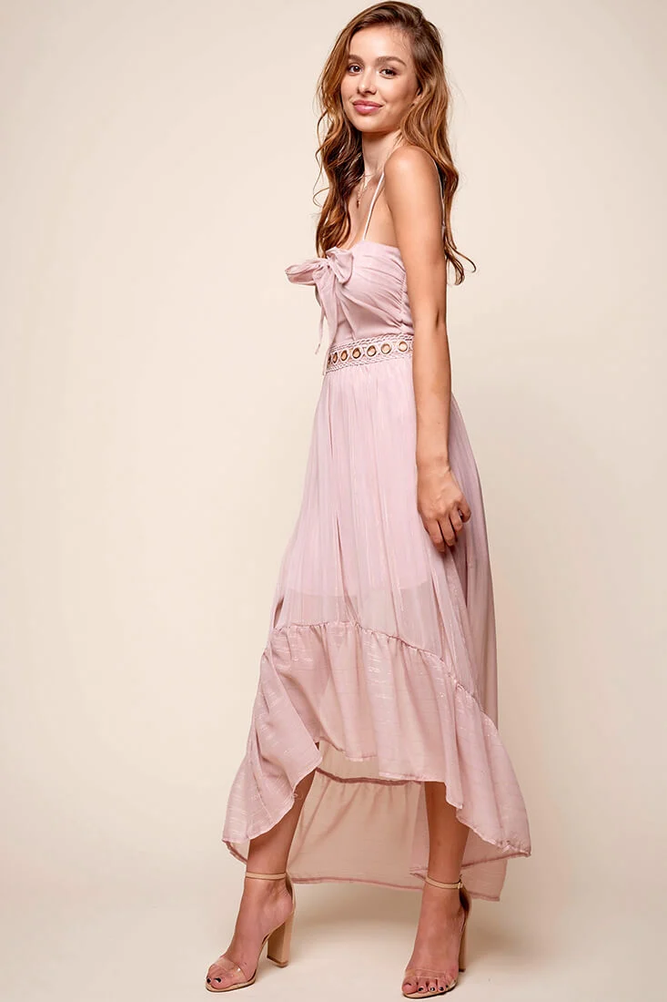 Riviera High-Low Hem Dress Blush
