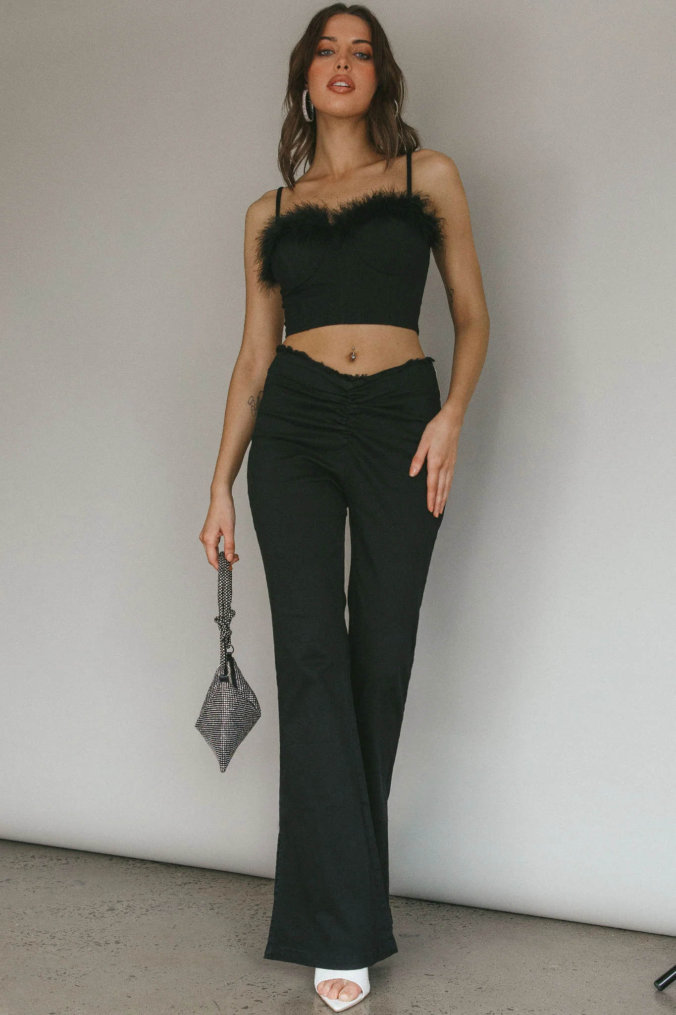 Mahla Flared Pants Black