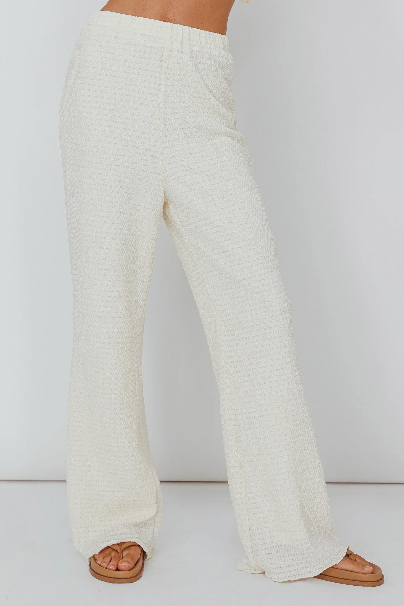Austin City Textured Pants Cream
