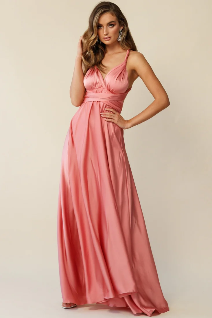 Ariana Multiway Maxi Dress Rose