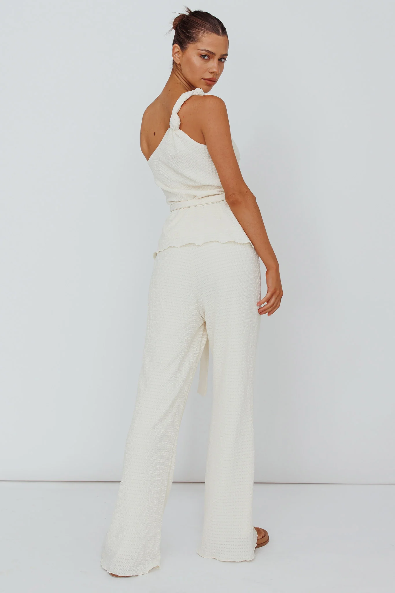 Austin City Textured Pants Cream