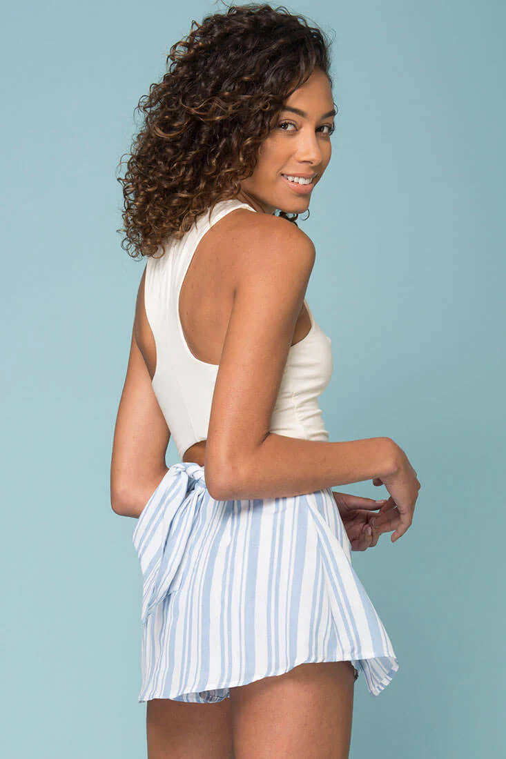 Sariyah Stripe Skort Shorts Blue