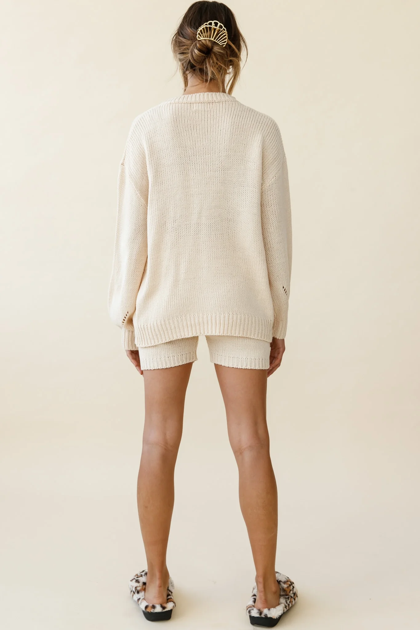 Denver Knit Lounge Shorts Cream