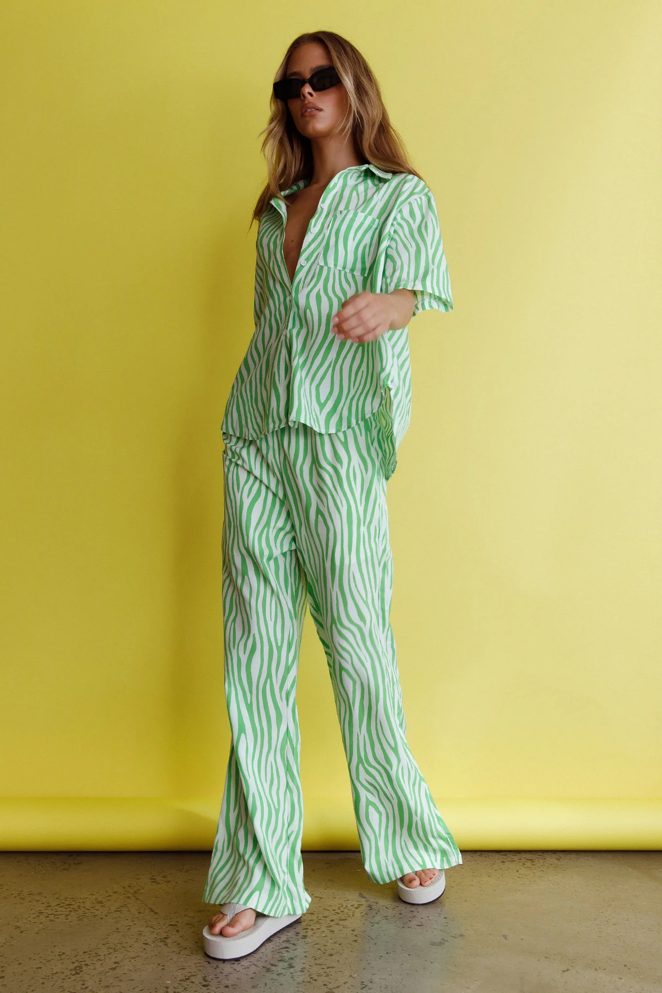 Just A Hunch Pants Zebra Green