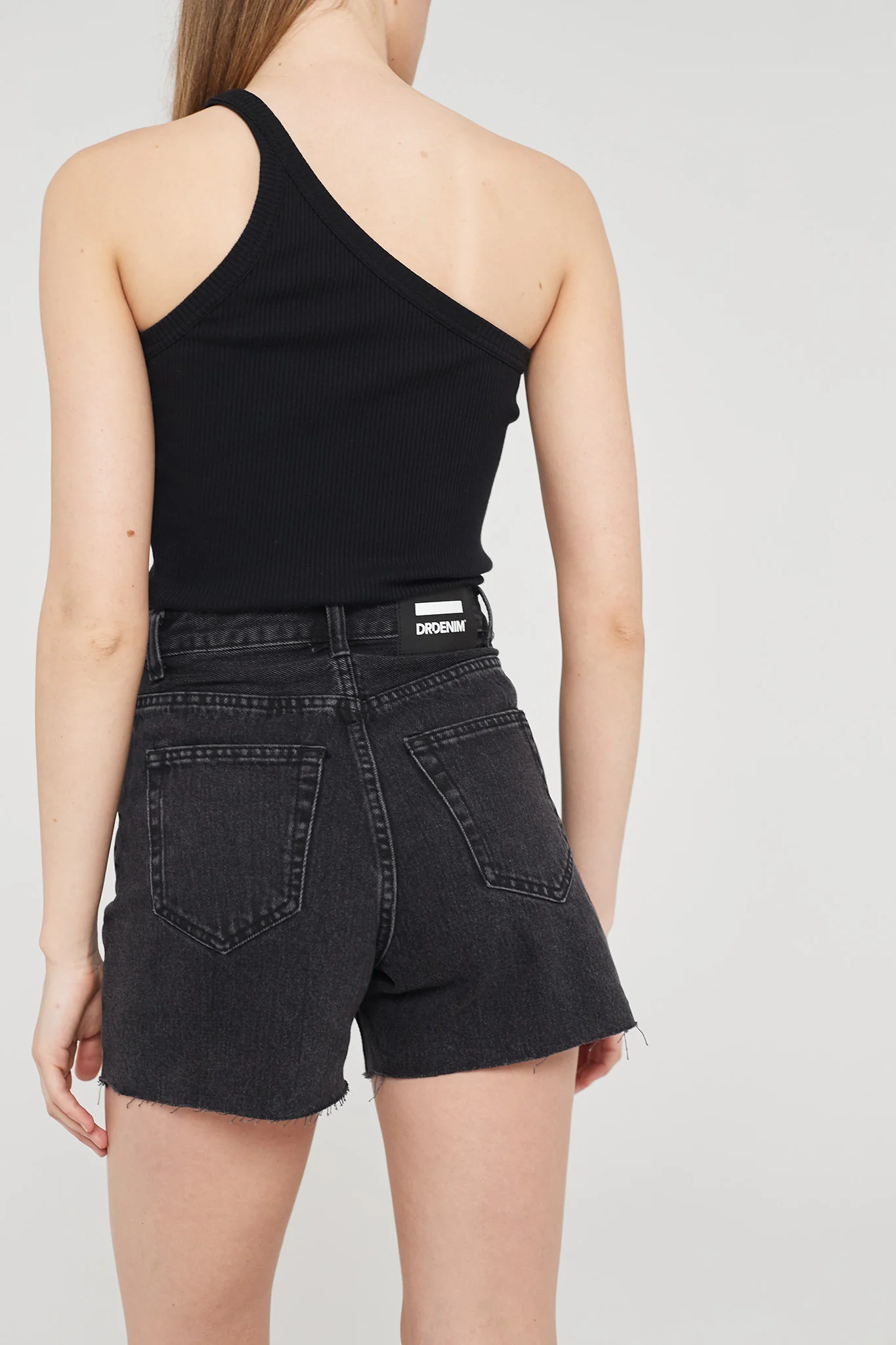 DR DENIM Nora Shorts Black Retro