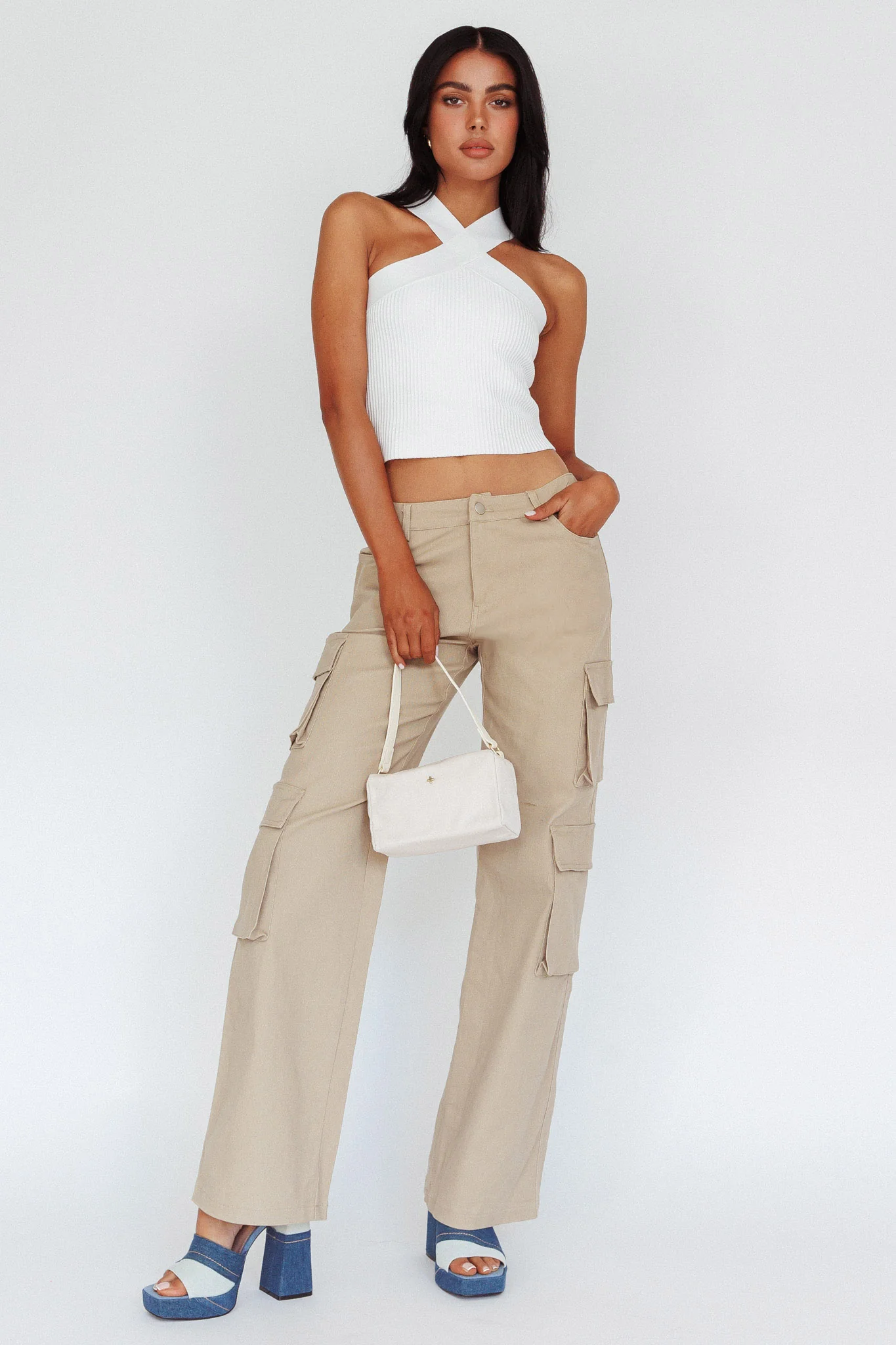 Ulterior Motive Pocket Cargo Pants Taupe