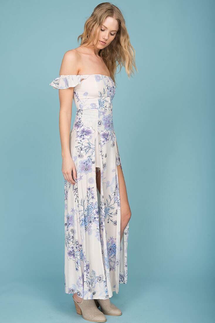 Laylah Maxi Romper Purple