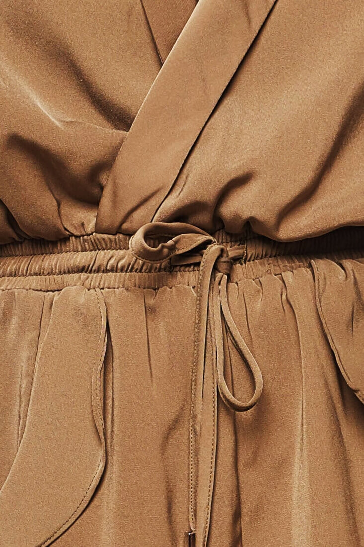 Hayley Classy Tuxedo Romper Olive