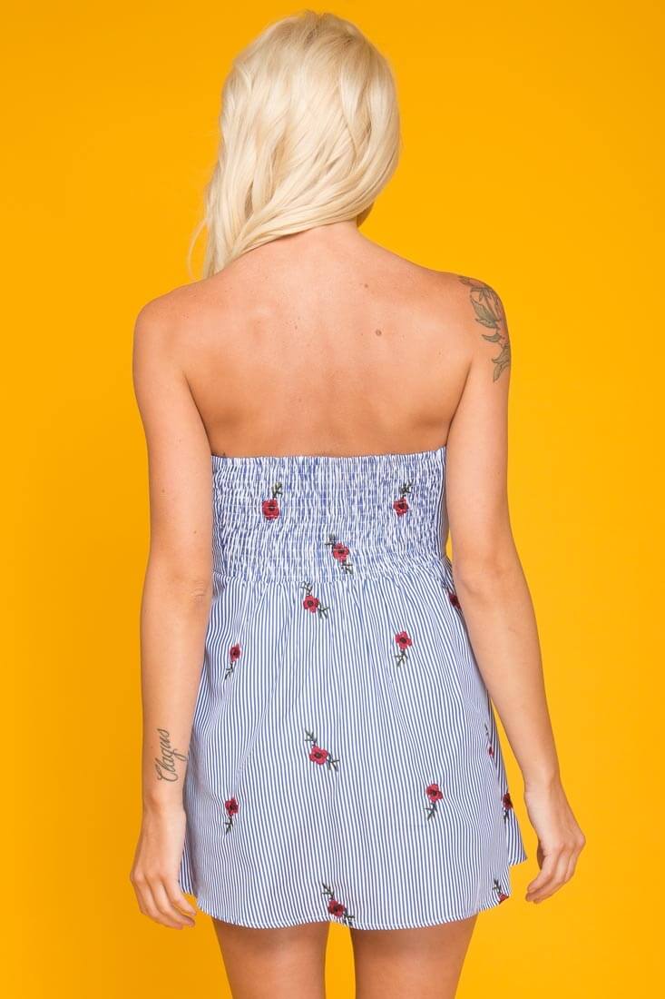 Clara Perfect Summer Dress Blue & Red