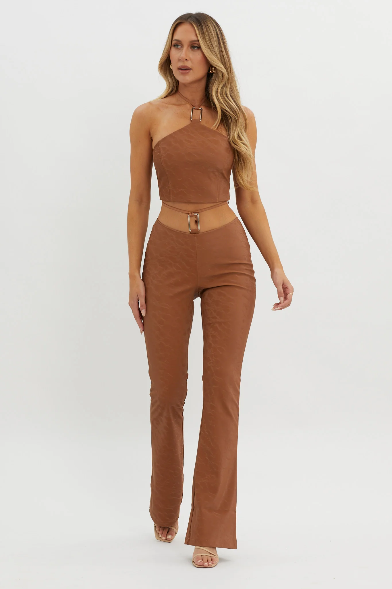 She's A Gemini Faux Leather Pants Mud