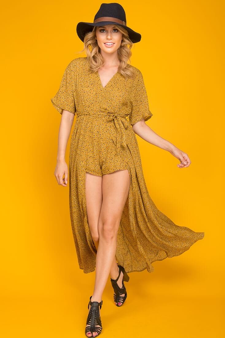 Genesis Cute Maxi Romper Mustard
