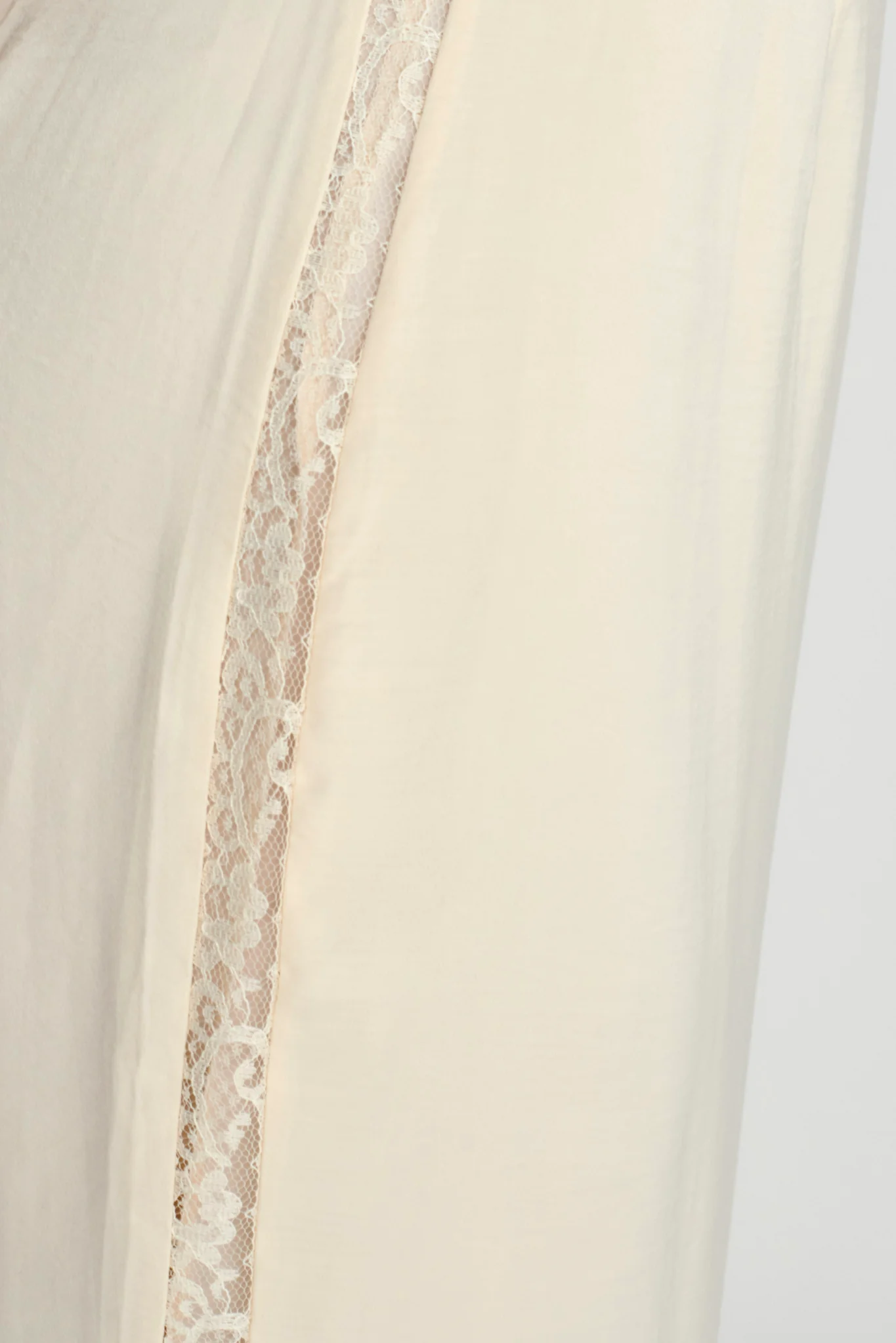 Pammy Lace Trim Maxi Skirt Oyster