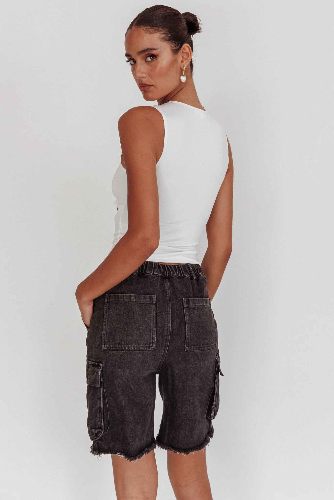 Tardy Cargo Short Jorts Black