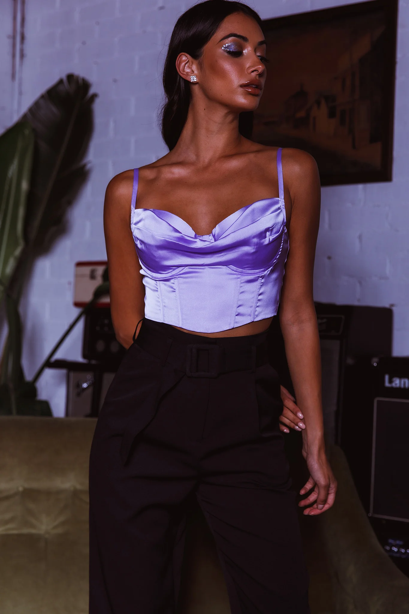 Chance Encounter Straight Leg Pants Black