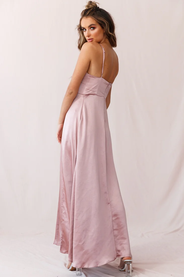 Joanne Empire Waist Maxi Dress Rose Gold