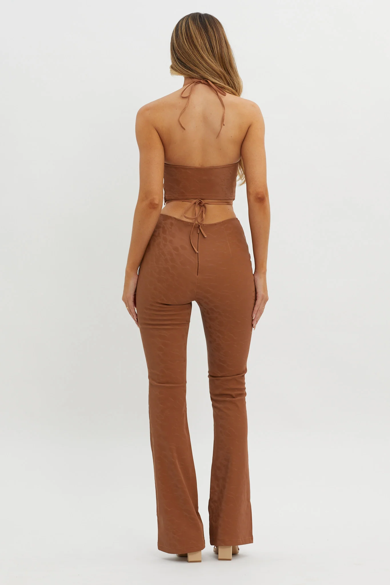 She's A Gemini Faux Leather Pants Mud