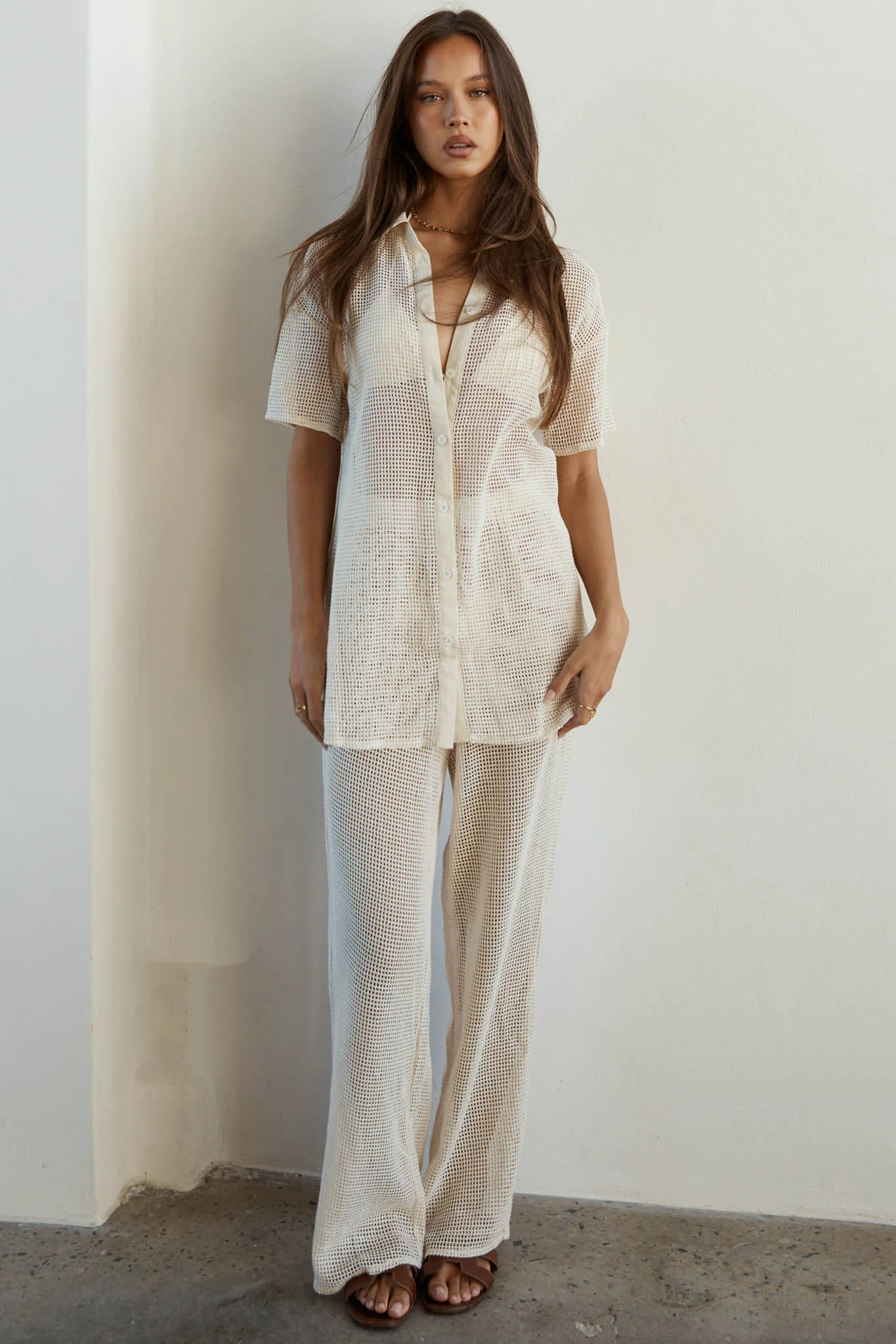 SNDYS Hyams Long Knit Pants Sand