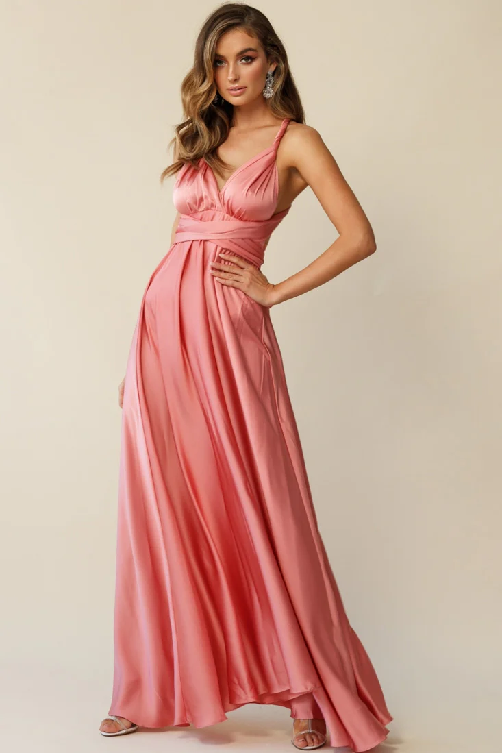 Ariana Multiway Maxi Dress Rose