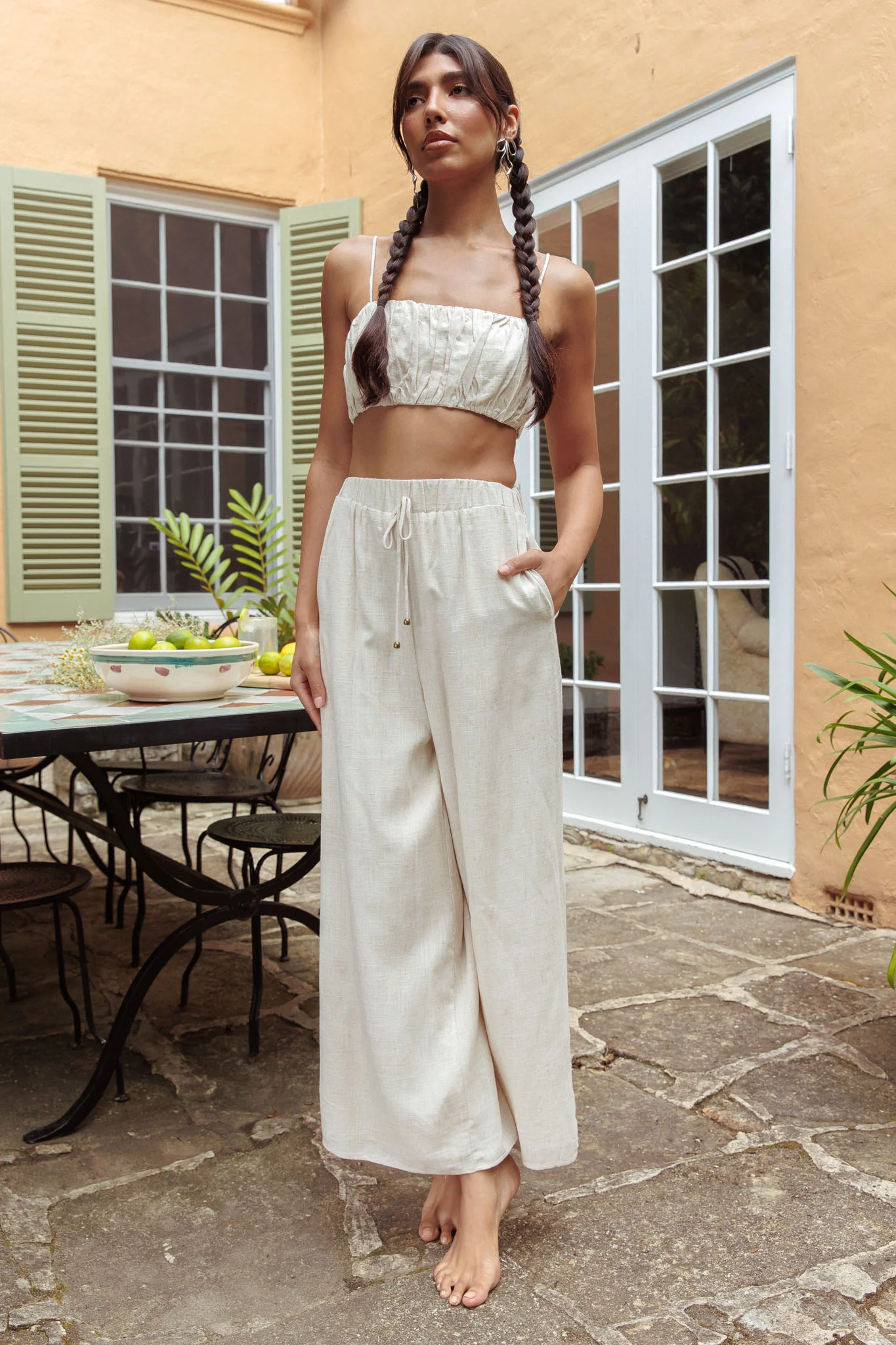 Bondi Side Pocket Pants Oat