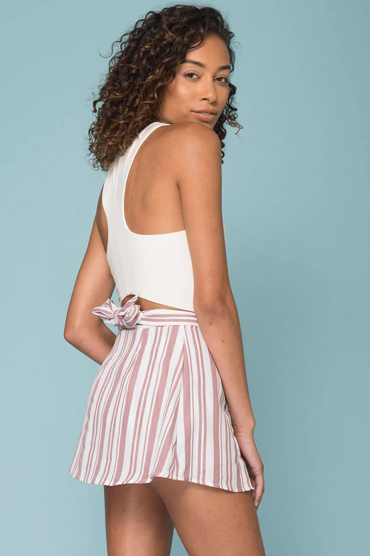 Sariyah Stripe Skort Shorts Rose