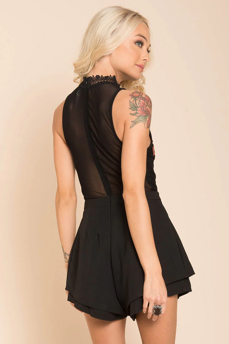 Meilani Collar Romper Black